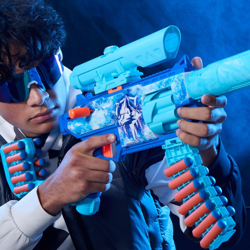 Hasbro Nerf Loadout Frostfusion Blaster with 4 Interchangeable Attachments and 30 N1 Darts, Kids' Toy & Gift, Ages 8+, G3157, Authentic