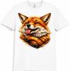 Cute Fox T Shirt Realistic Wildlife Animal Art Novelty Nature Lover Graphic Tee