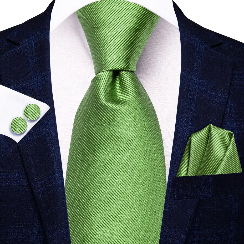 Hi-Tie Silk Mens Tie Set Necktie Pocket Square Cufflinks Optional Wedding Party Office