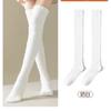 Winter Warm Coral Fleece Over-knee High Socks for Women Plush Home Sleep Floor Long Socking Jk Solid Soft Thigh High Fun Sock