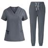 Unisex Quick-Dry Stretch Scrub Suit - Short Sleeve for Medical Professionals