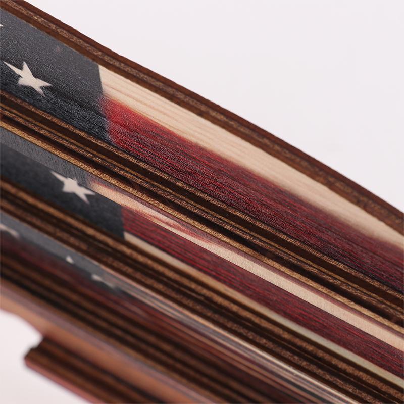 Wood America Us Flag Challenge Coin Display U.S. Military Coins Stand Holds Challenge Coin Display Wooden Army Collectible Coins