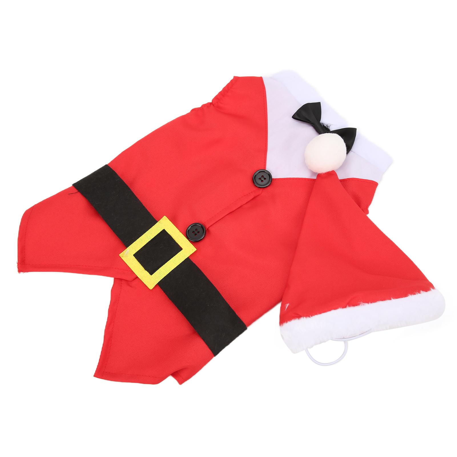 

Різдвяний костюм собаки з легким капелюхом. Зручний смішний одяг для собак на Різдво S