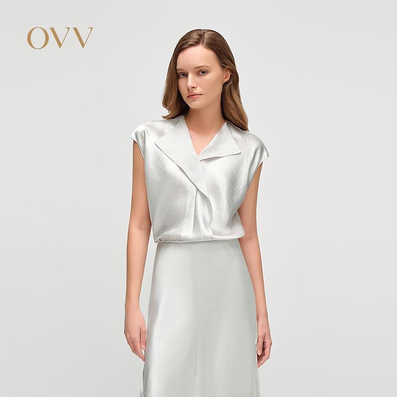 OVV Women s Acetate Short Sleeve Casual Top M