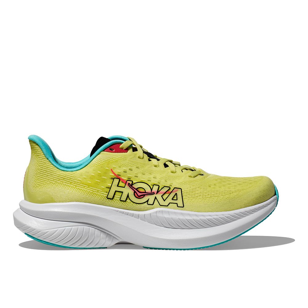 HOKA Mach 6 Track Size Lemon Yellow and Blue Men's & Field/Running Shoes, 28.0,