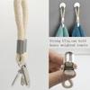 Tea Towel Clips for Hanging with Loop Cotton Metal Cloth Hook Clip Hangers for Home Storage Kitchen Towel Hooks Holder Beige-Set of 4 (4)