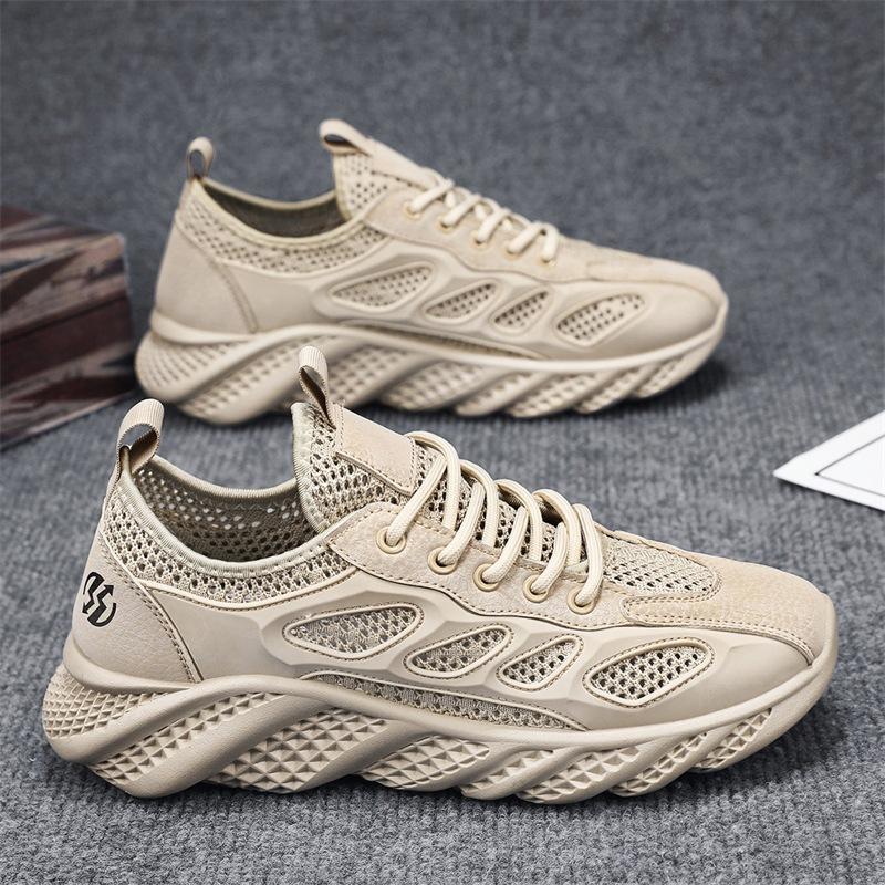 

Лето 2025 года, новые мужские туфли, дышащая сетчатая спортивная и повседневная обувь, мужская модная обувь для студентов, подростков, пап, трендовая обувь 44