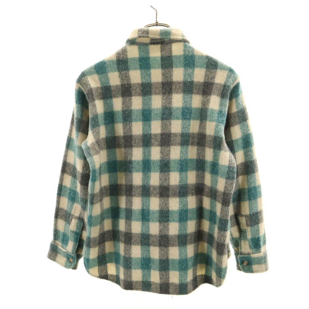 WOOLRICH 70s Vintage White Tag Check Pattern Long sleeve Flannel shirt Men's Used