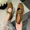 Fashion Women's Flat-bottomed Mary Pumps Low-cut Shoes Spring and Autumn Fashion Lace-up Soft-soled Leisure and Comfortable Ballet Shoes