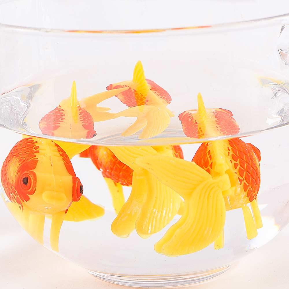 3Pcs Plastic Ornament Aquatic Pets Fake Fish Gold Fish Home Garden Aquarium Tank