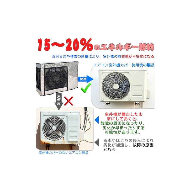 [kontuly] Air Conditioner Outdoor Unit Cover - Energy Saving, Improved Efficiency, Protects Outdoor Unit from Oxidation, Prevents Deterioration,