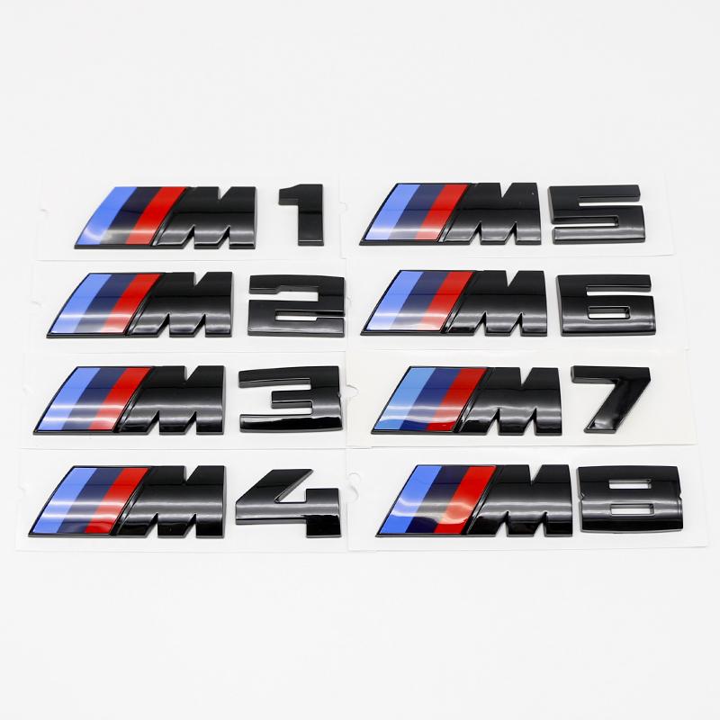 3D ABS M Logo Car Rear Trunk Emblem Badge Sticker For BMW M M1 M2 M3 M4 M5 M6 M7 M8 E46 E36 E34 F10 E90 F30 E60 E53 E30 E92 E87 LNJ0