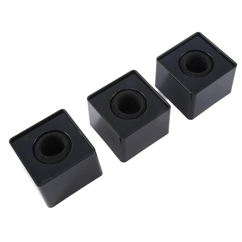 LAMELLIS Microphone Flag Station Square Interview Box Stand Holder Injection Black 10 Pieces
