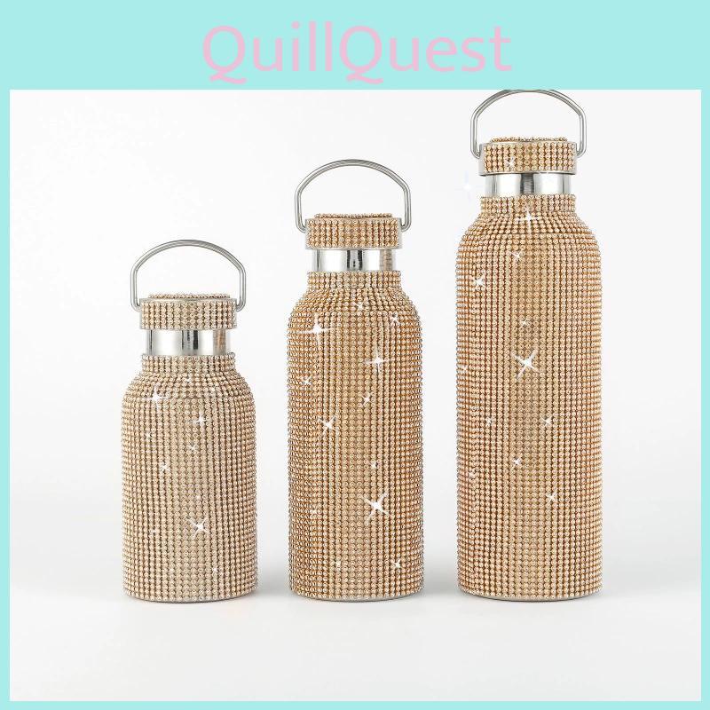 Diamond Water Glitter Bottle Stainless Steel Thermal Bottle Refillable Water Cup