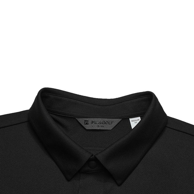 Fila Golf Series Simple Fashionable Personalized Casual Sports Comfortable Knitted Short Sleeve Polo Shirt Men Polo Shirts A11M545101FBK