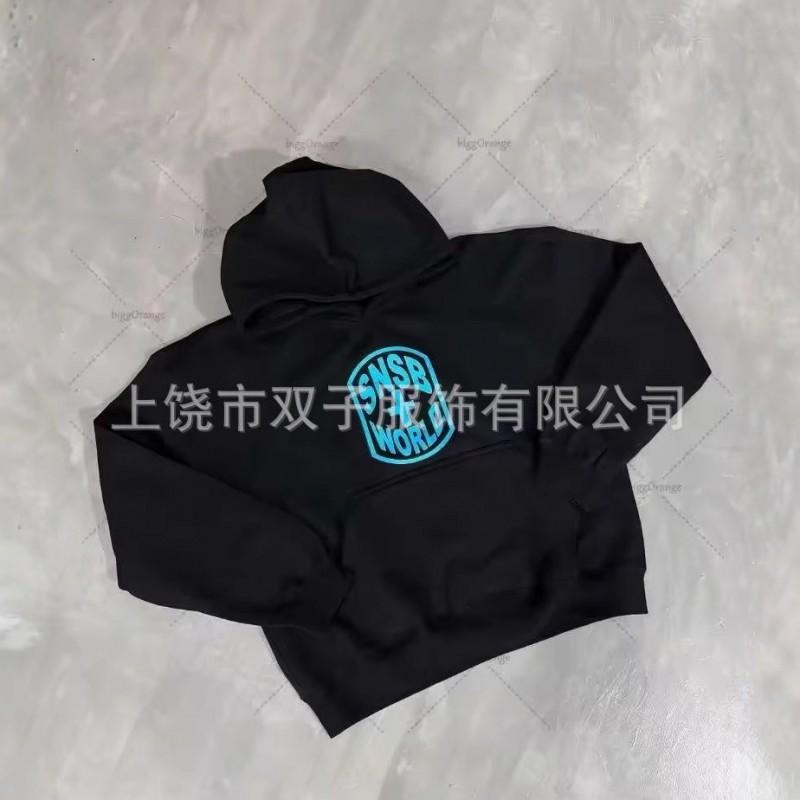 Teens Hoodie Set Letter Print Loose Fit Casual Sweatshirt Men Women