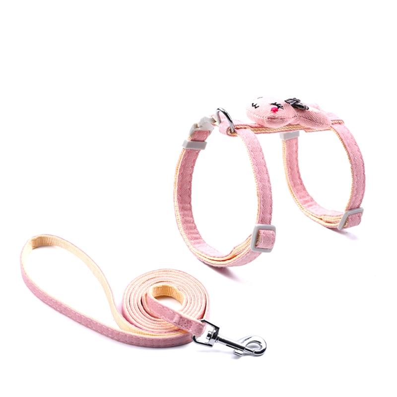 Cats Harness and Leash Set Escape Proof Small Animal Leashes Leash and Collar Easy Control Multicolor Collar & Leash
