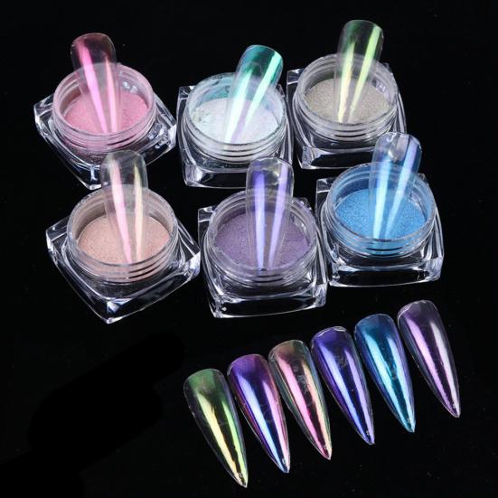 

Holographic Mirror Glitter Nail Powder Ultra-thin Aurora Pigment Manicure Decor
