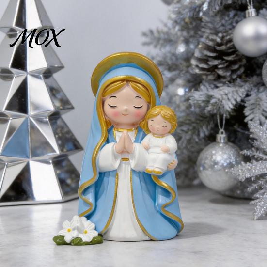 Indoor Garden Decorations Cute Wishing Girl Figurine, Cartoon Prayer Resin Unique Room Ornaments Statue, Christmas Desktop Ornament, Healing Aesthetic