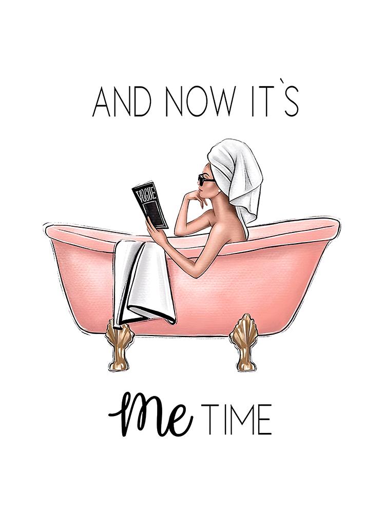 

Модная картина «Девочка в ванне», холст, живопись, постеры на скандинавскую тему и принты, настенные картины для жизни, модный декор для ванной комнаты 21x30cm No Frame