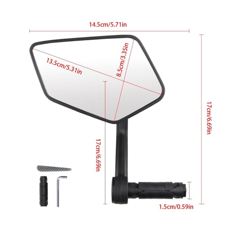 Handlebar Bike Mirror, Bicycles Cycling Rear View Mirrors, 360 Degree Adjustable Rotatable Handlebar Mounted Bike Mirror