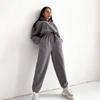 Frühlingsverkauf Neue Damenmode Lässig Locker Reißverschluss Kapuzenpullover Set 2 Teile