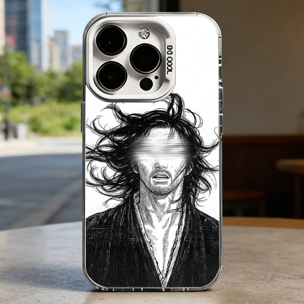 V-Vagabond Samurai Anime Case for iPhone 16 15 14 13 12 11 Pro Max Plus Air 16E X XR XS Max Hard Shockproof Bumper Cover
