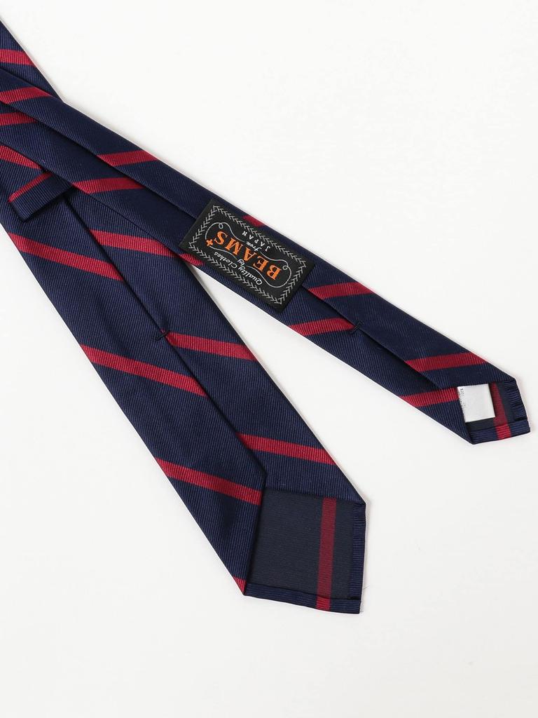[BEAMS PLUS] Silk Ivy Regimental Tie for Men, Burgundy, Free Size, 38440101107