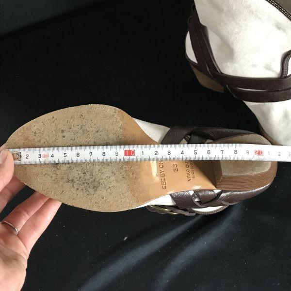 SEE BY CHLOE Leather Short Boots White 36 / 22.5-23.5 Engineer Western(USED)