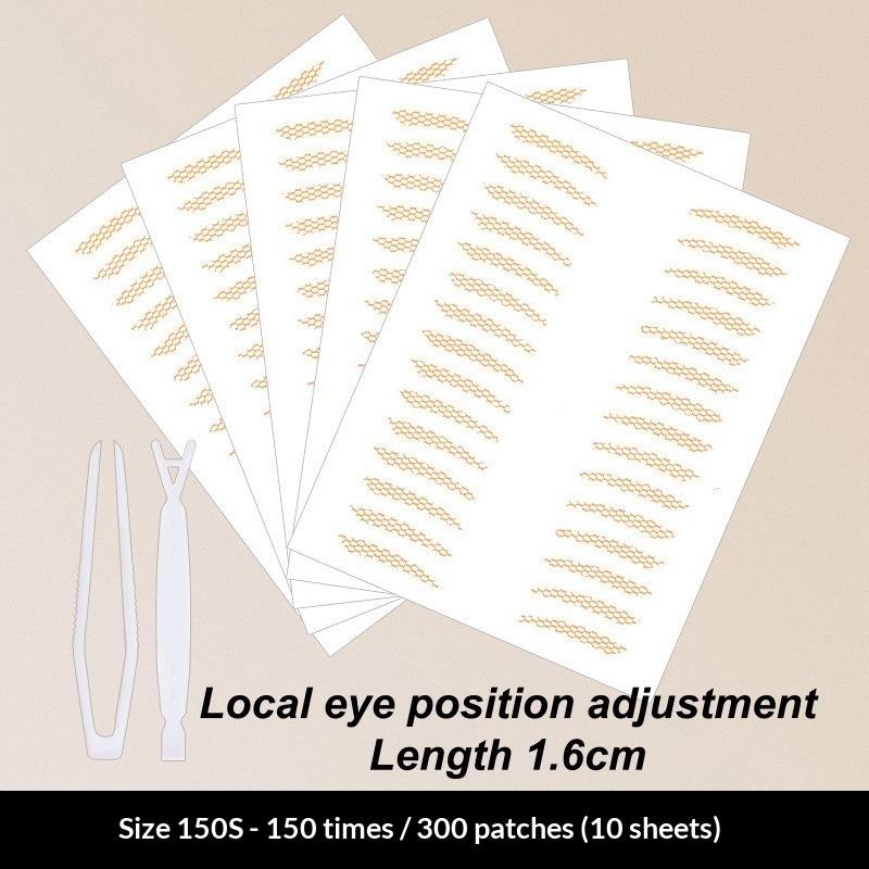 10 Sheets Eyelid Stickers Clear Ultra-Thin Eye Lid Strips With Tweezers Long-Lasting Lace Eyelid Stickers For Natural Big Eye