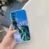 FM47 Freiheitsstatue Soft Shell Transparente Handyhülle für Motorola Moto G7 G8 G9 G84 G85 G73 G24 G15 Z2 Play Power Plus