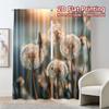 2pcs, 2D FLAT PRINTING Curtains (Without Rod) Dandelion Glow(1) Pattern Modern Curtains Durable Polyester Curtains Room Decor