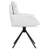 Swivel Chair Dining Room 2 pcs Faux Leather White 59 x 59.5 x 90 cm