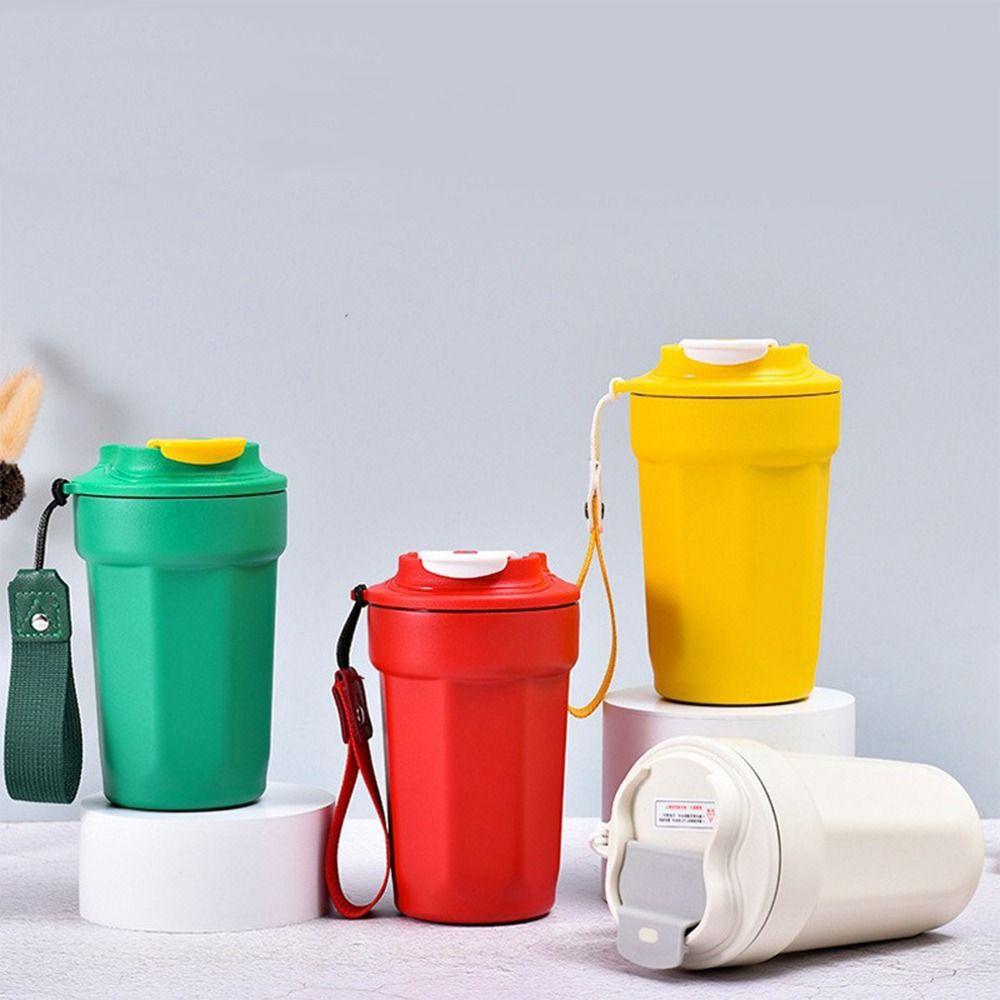 

with Lid Thermal Cup Stainless Steel Vacuum Insulated Cup Sports Cup For Keeping Iced Coffee Tea червоний