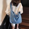 Women's Solid Color Crossbody Bag Vintage Tote Bag Large Capacity Crossbody Bag