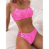 Women Summer Beach Holiday Sexy Leopard Printed Triangle Bikini