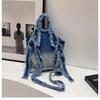 Washed Denim, Wandering Style, Niche Design, Crossbody Bag, Casual Women's Shoulder Bag, New Fashionable and Personalized Bag