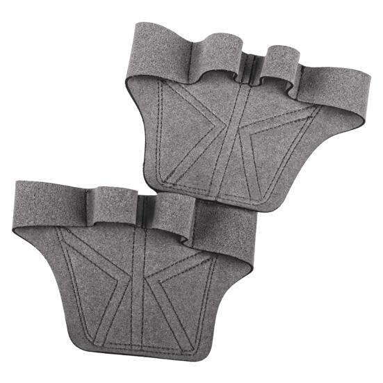 1 Pair Weightlifting Gym Grip Pad Hand Grip Protector 4 Fingers Gym Workout Gloves for Fitness Gym Double-Layer Non-Slip Sports Fitness Accessory