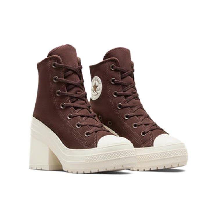 Converse Chuck 70 De Luxe Zamszowe Sznurowane Grube Obcasy Damskie Obcasy Ziemisty Brąz A06782C