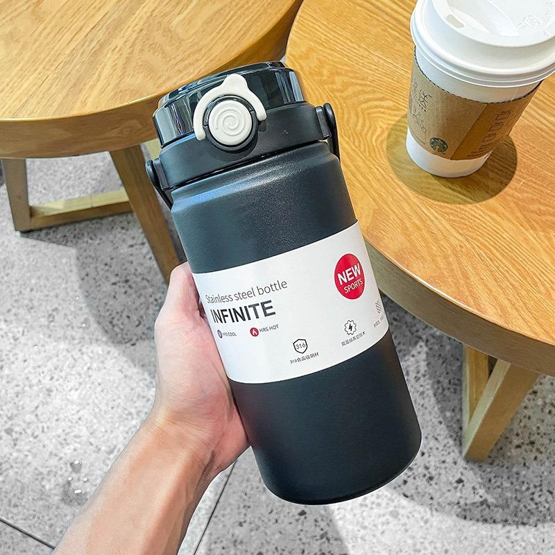 1000/1200Ml Stainless Steel Insulated Kettle With Straw, Vacuum Bottle For Office, Car, Travel, Camping & Holiday Gifts