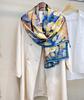 Commuting Versatile Oil Painting Style Medium And Long French Silk Long Scarf Mulberry Silk Silk Scarf Multi-Functional Summer Shawl Ol
