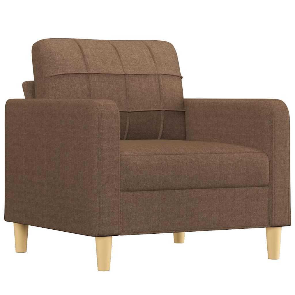 Armchair Brown 60 Cm Fabric