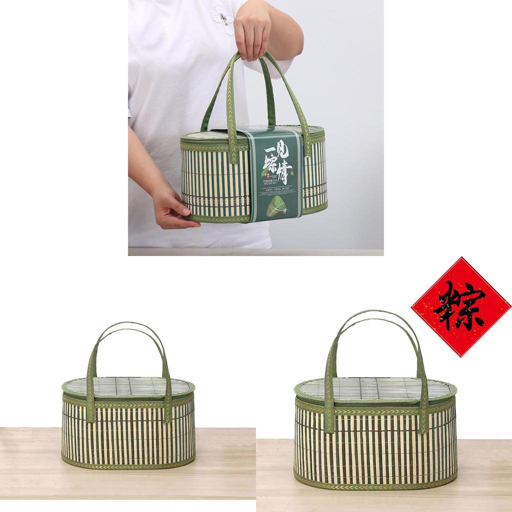 Traditional Bamboo Storage Basket With Handcrafted Design For Kitchen Organization