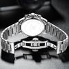 OLEVS Quartz Stainless Date Suitable for Students and Blue Men's Watch, Stylish, Multifunctional, Steel, Waterproof, Luminous, Display, Analog,