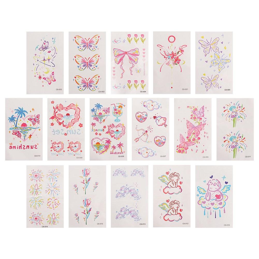 

Cloud Body Art Sticker Butterfly Makeup Tattoo Decals Long-lasting Temporary Tattoo Stickers Legs 9