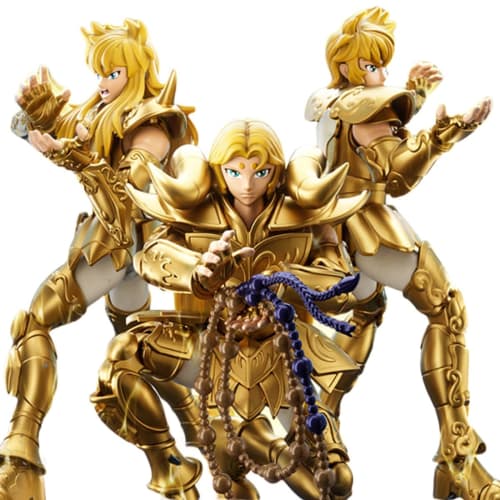 HiPlay Burco Saint Seiya Series Gold Saint 3-Piece Set, Approximately 150mm Tall, Pre-Colored Plastic Model Kit