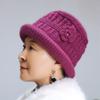 Winter new middle-aged and elderly hats women's knitted ear protectors handmade wool hats, plush warm mother cold-proof hats