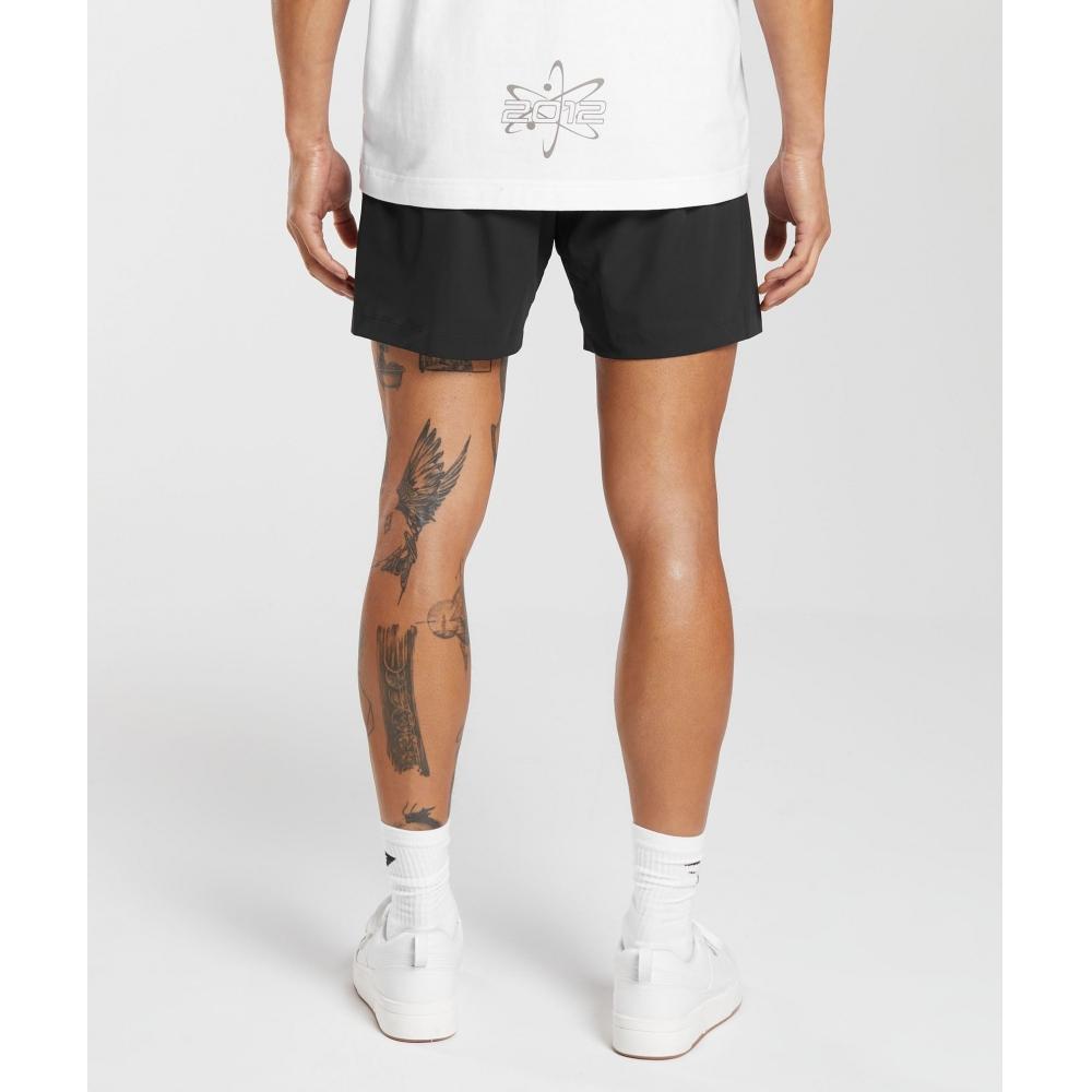 Gymshark Pantaloni scurți Studio negri A1a4h Bbbb