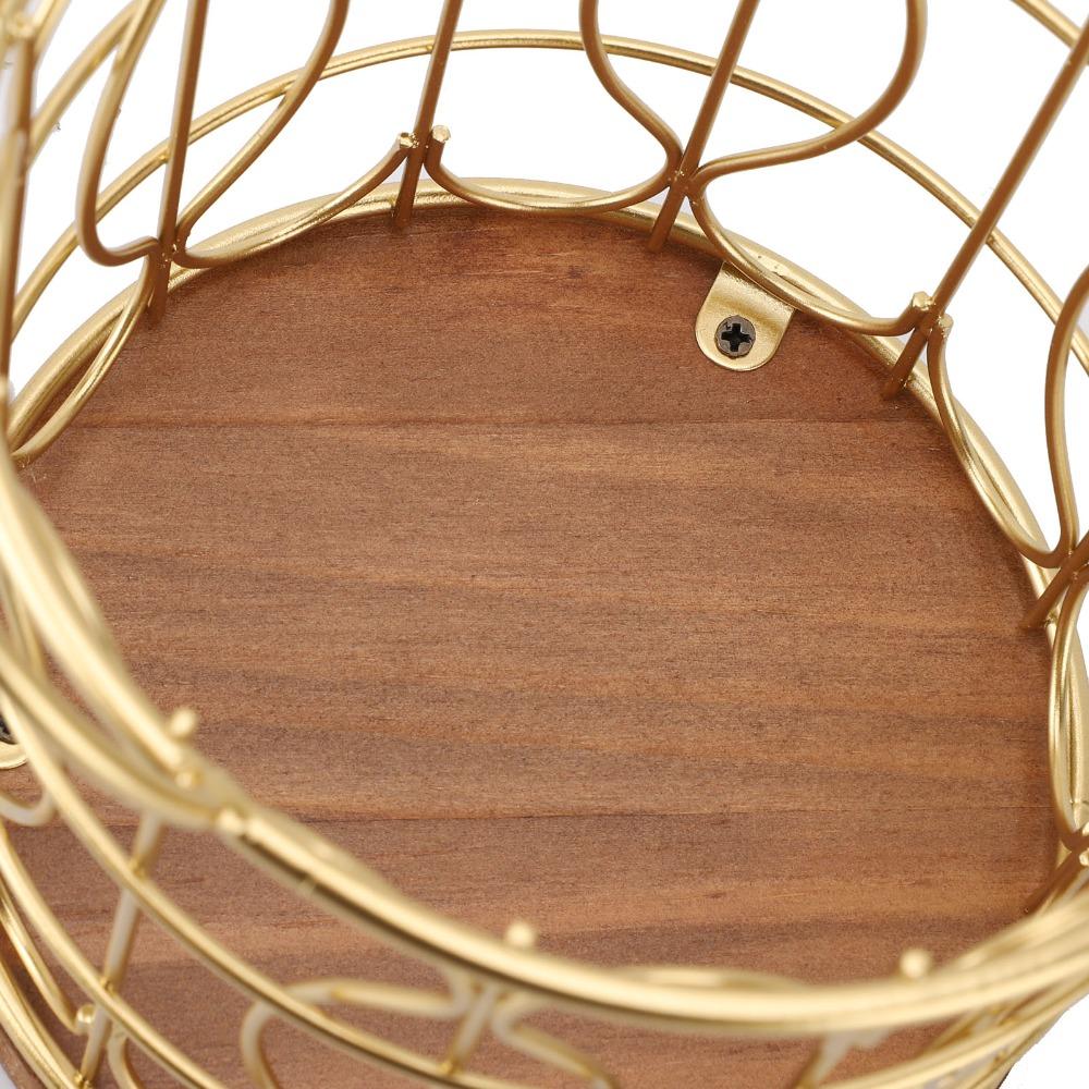 Decorative Round Coffee Pod Basket Metal Coffee Capsule Storage Basket  Kitchen Countertop