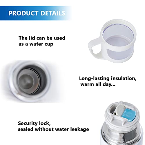 Water bottle Pom Purin tumbler insulation thermal flask cup direct drinking leak-proof stainless steel vacuum sports lightweight portable hiking 500ml
